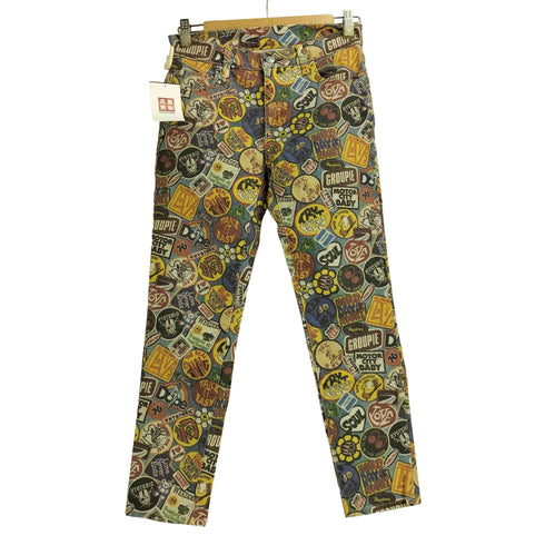 ヒステリックグラマー HYSTERIC GLAMOUR WAPPEN REMIX柄 9分丈スリムパンツ レディース  25